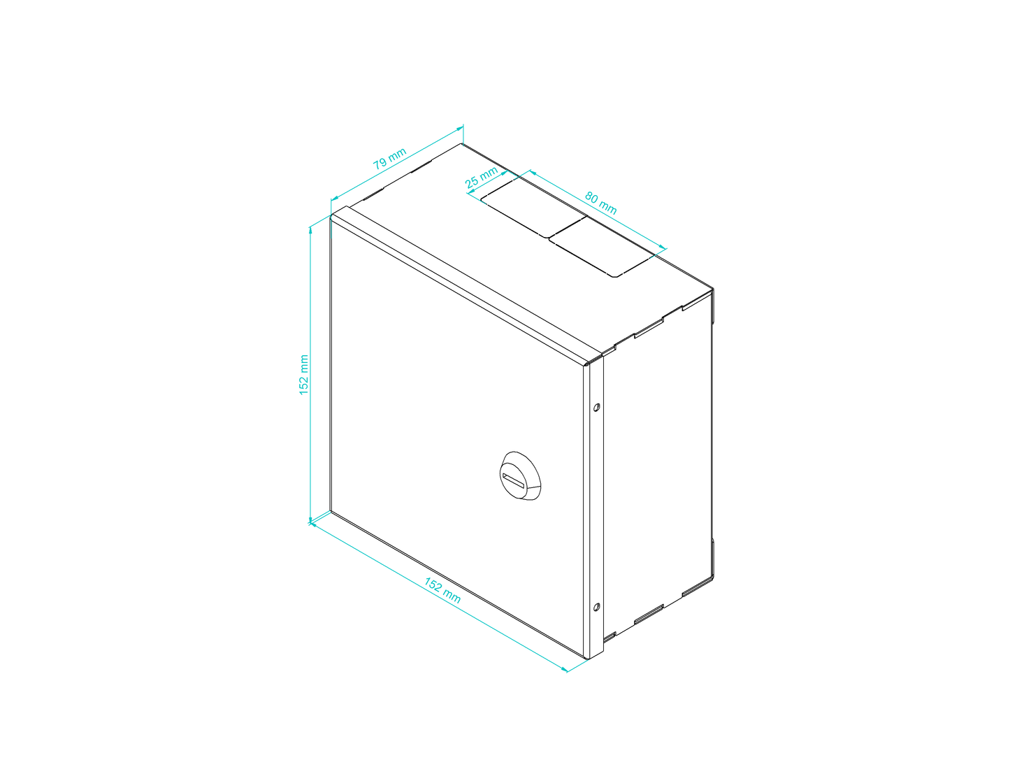 IP24 Lockable Metal Wall-Mount Enclosure