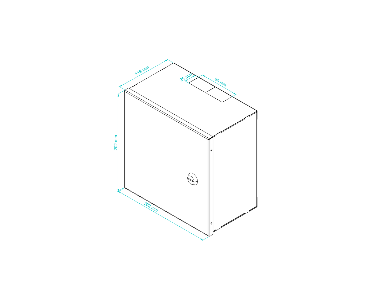 IP24 Lockable Metal Wall-Mount Enclosure