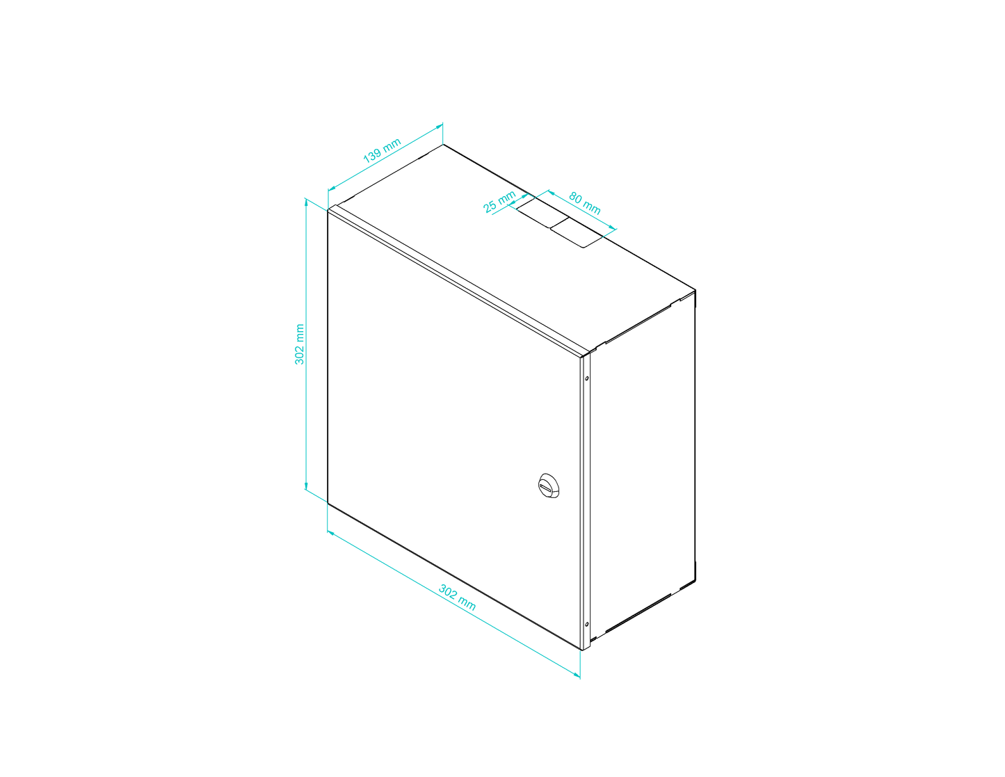 IP24 Lockable Metal Wall-Mount Enclosure