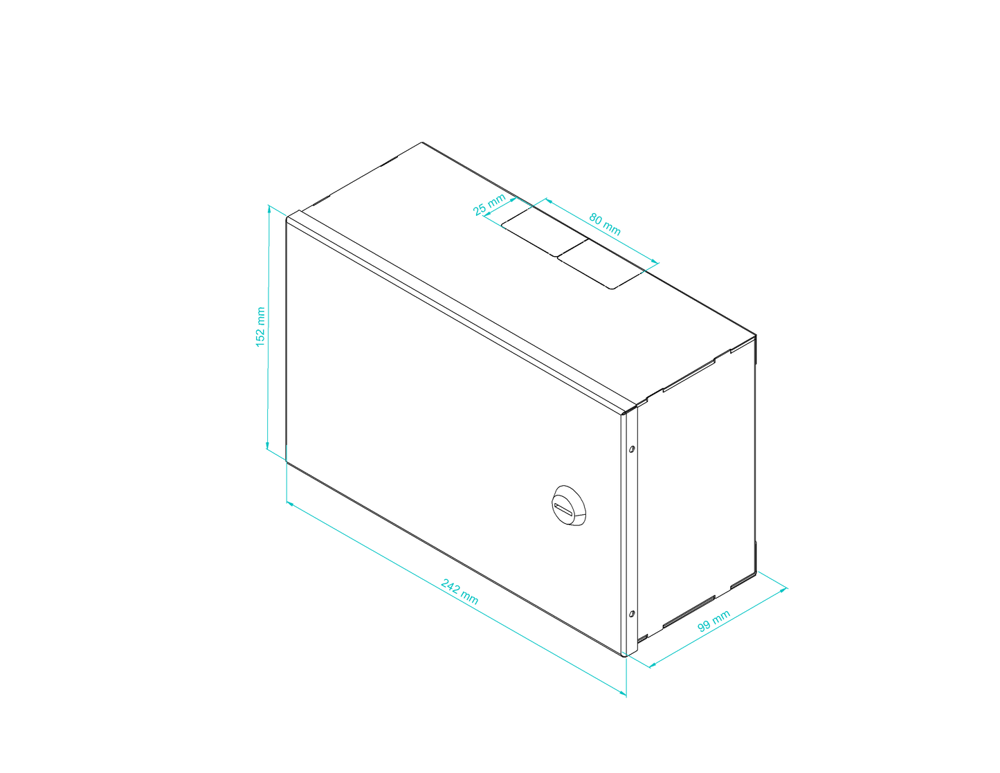 IP24 Lockable Metal Wall-Mount Enclosure