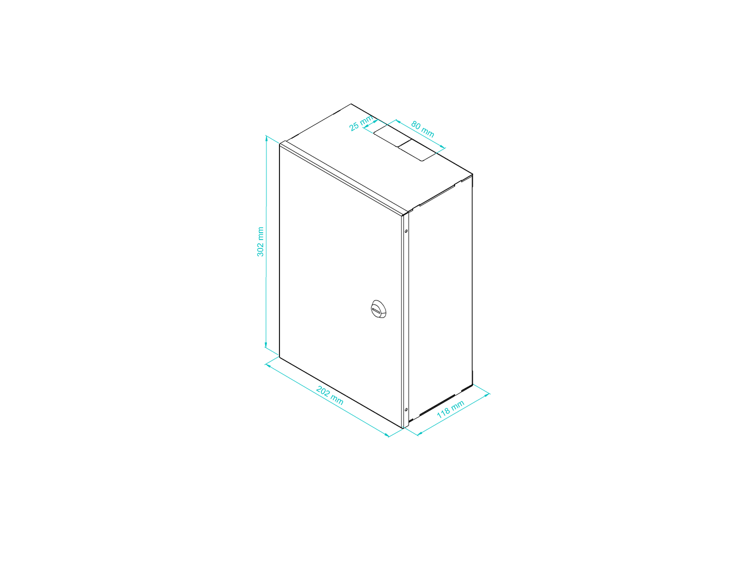 IP24 Lockable Metal Wall-Mount Enclosure