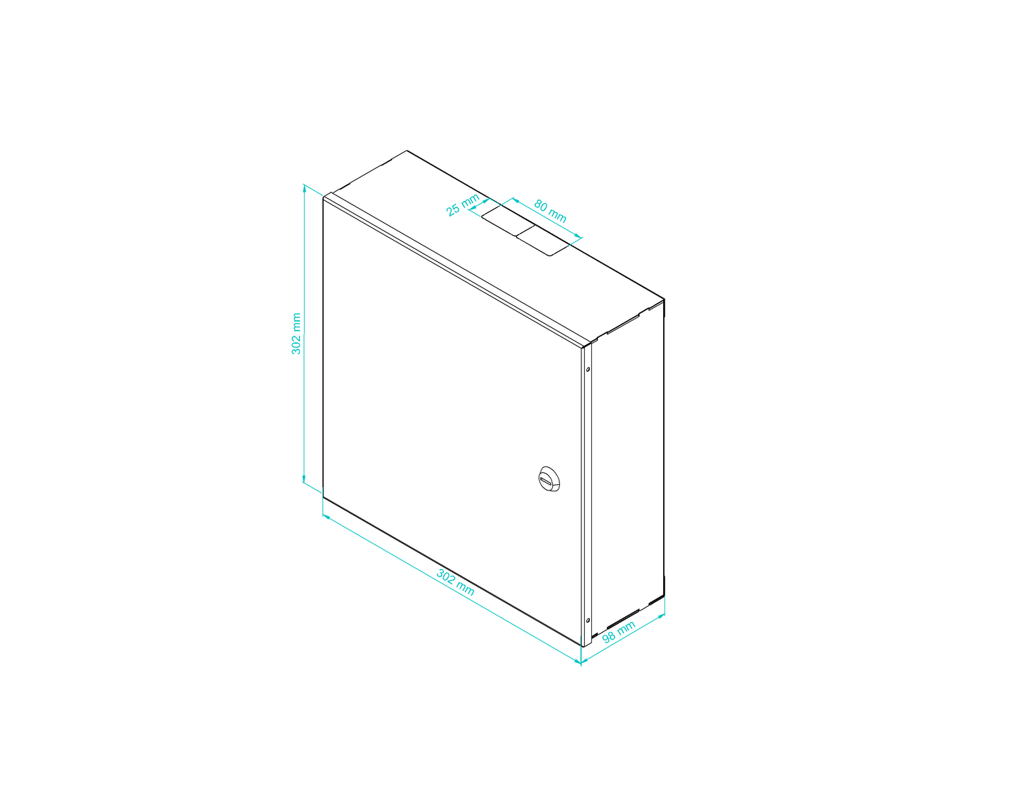IP24 Lockable Metal Wall-Mount Enclosure