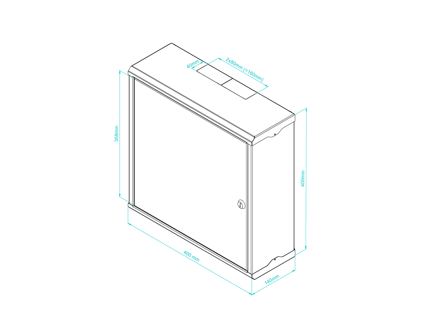 IP24 Lockable Metal Wall-Mount Enclosure