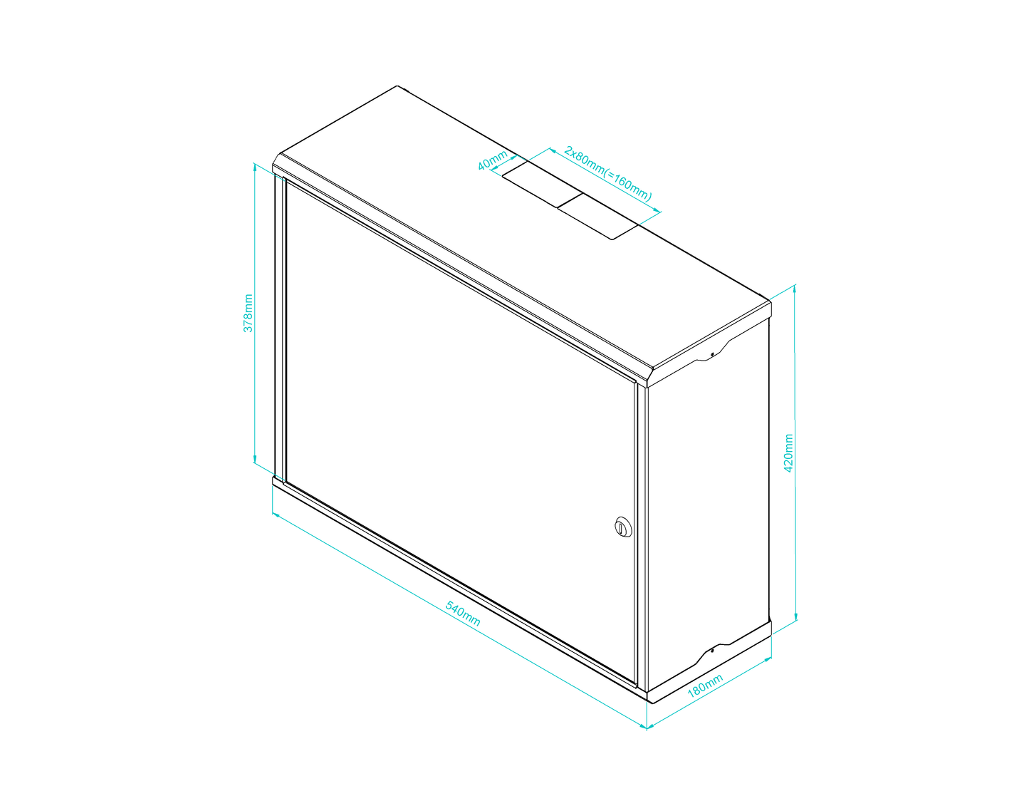 IP24 Lockable Metal Wall-Mount Enclosure