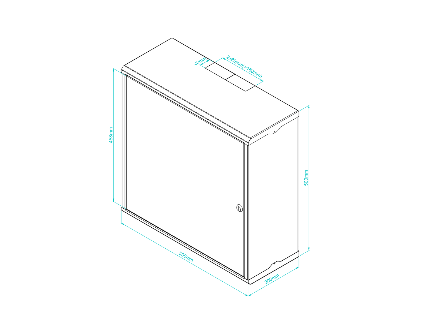 IP24 Lockable Metal Wall-Mount Enclosure