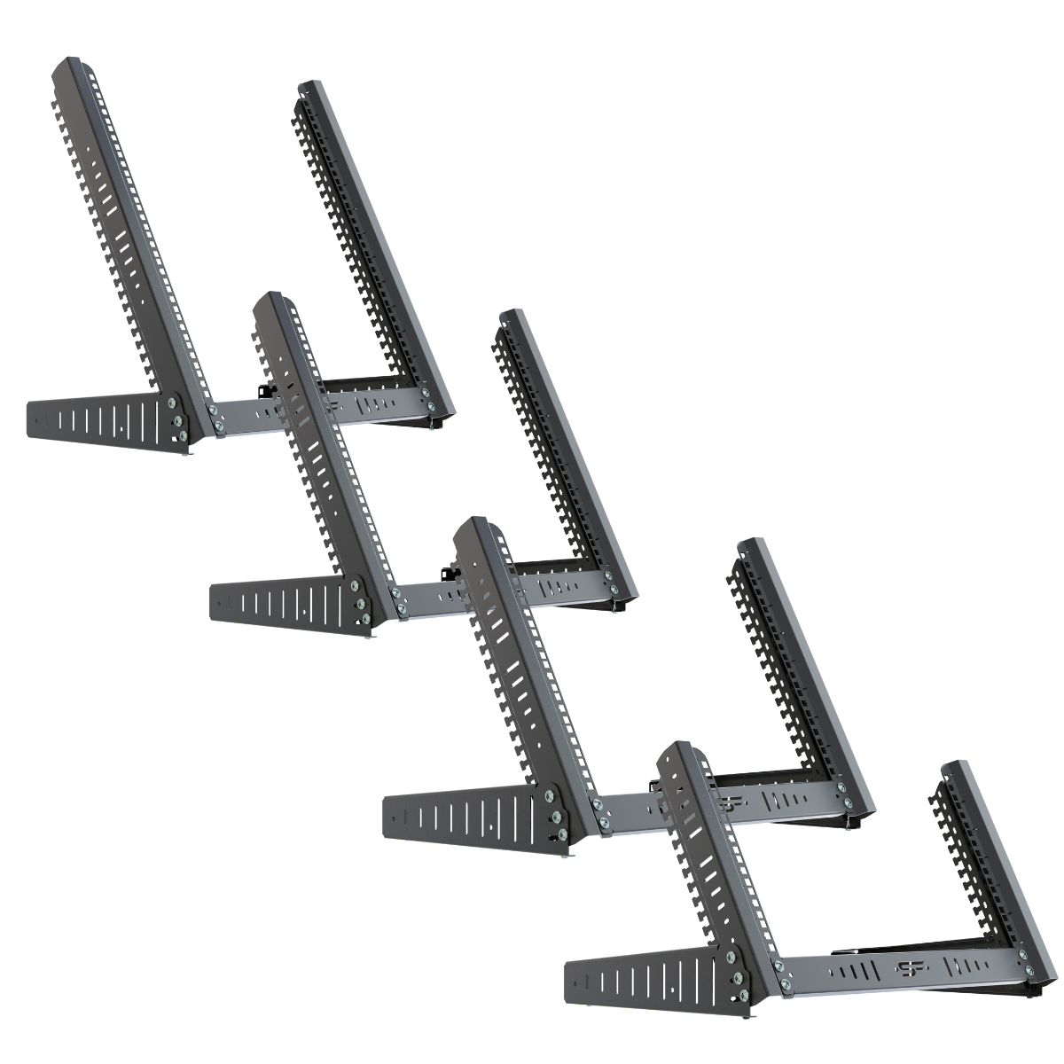 6U–12U L-Shape Open Rack Mount Stand – 19" Frame