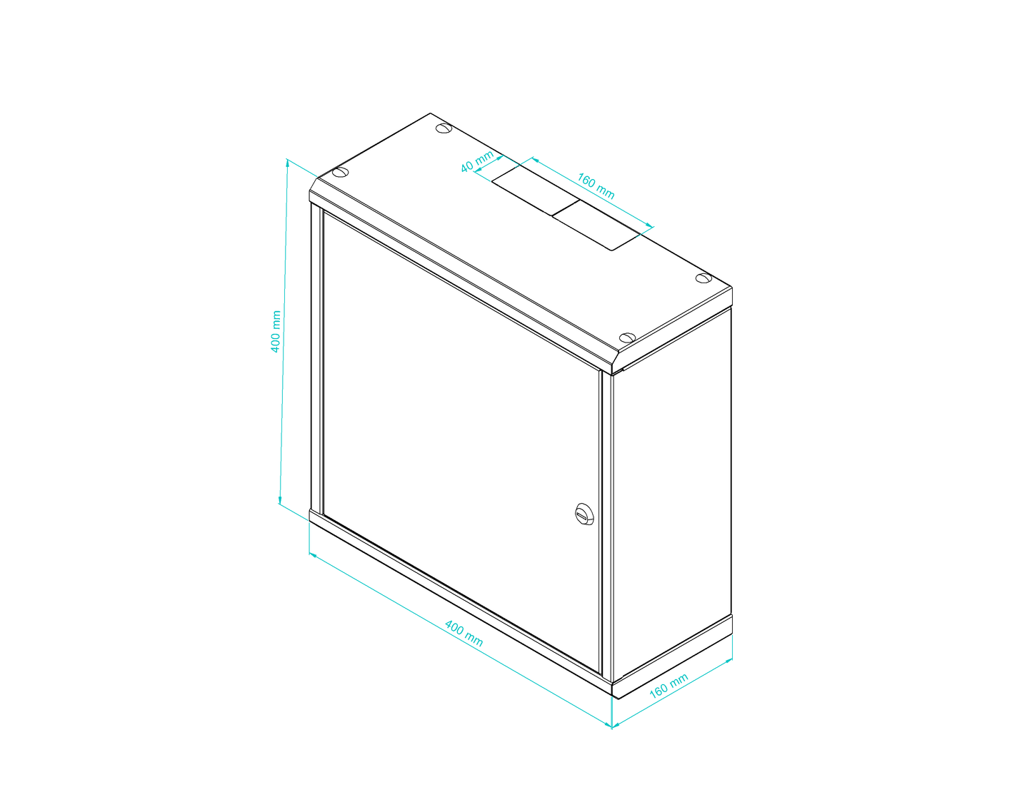 IP24 Lockable Metal Wall-Mount Enclosure
