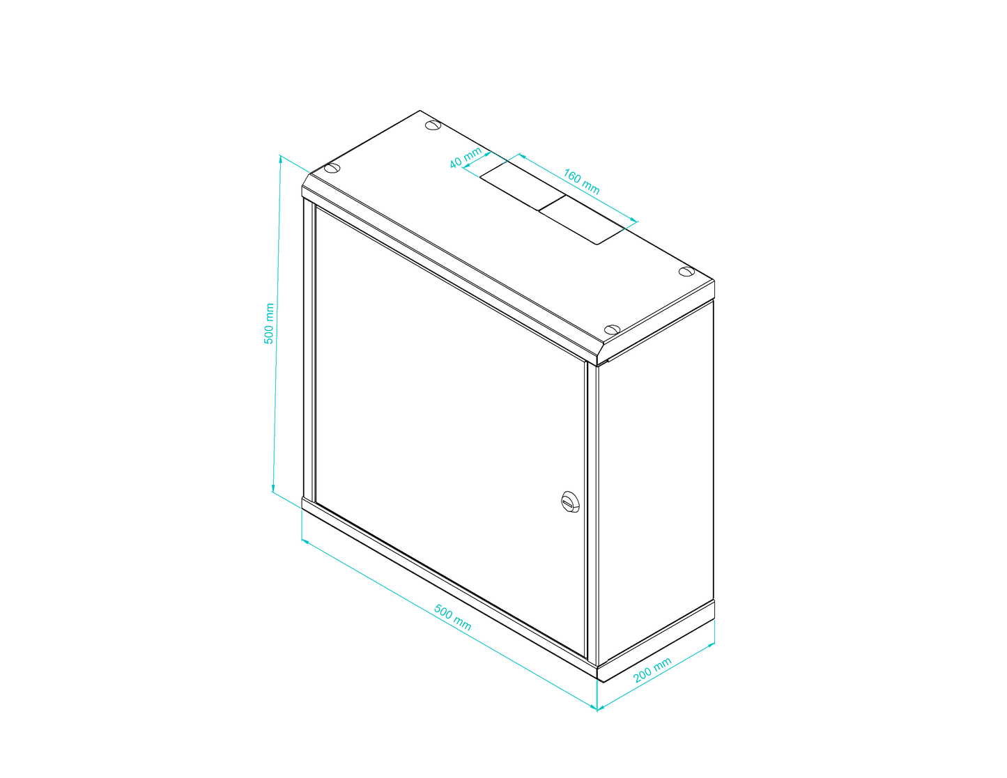IP24 Lockable Metal Wall-Mount Enclosure