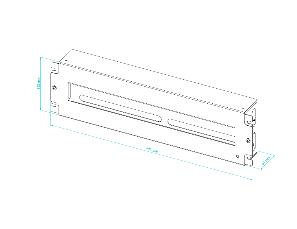 19" Rack Mount Closed Power Distribution Panel
