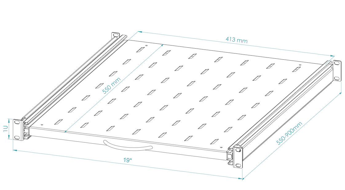 19" Telescopic / Pull-Out Rack Shelves