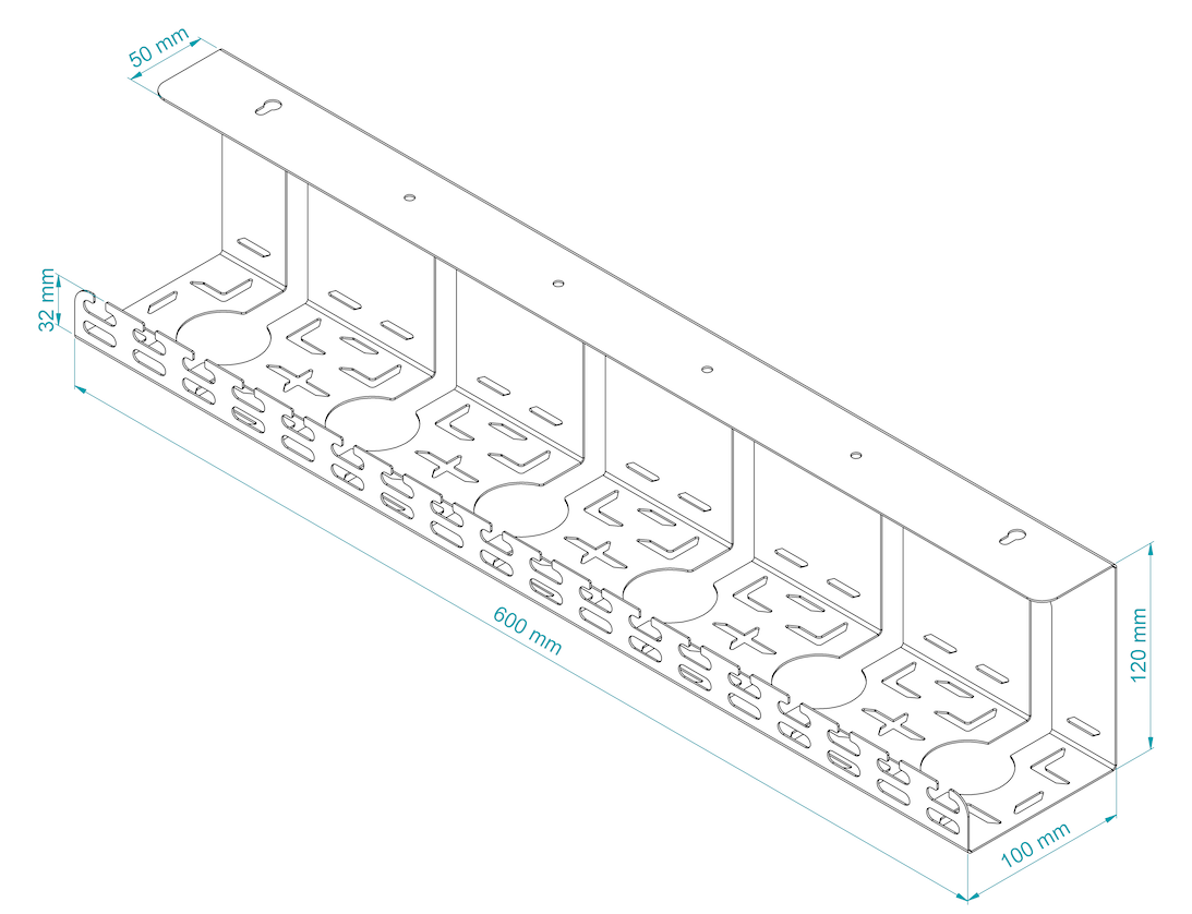 Under Desk Cable Management Tray