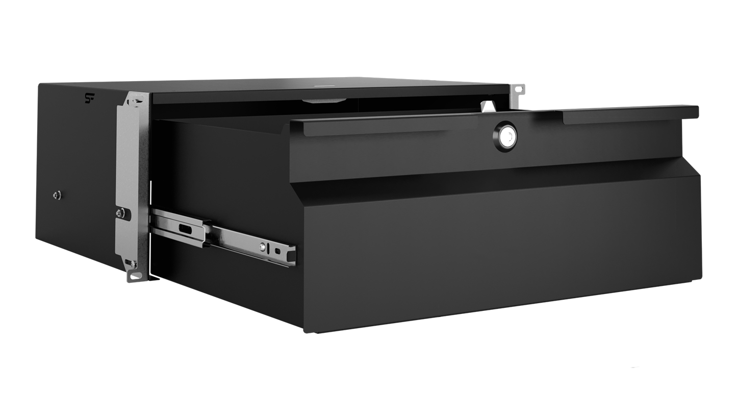 19" Rack Mount Drawers 1U/4U Black/Grey