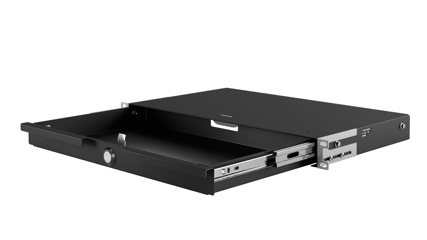 19" Rack Mount Drawers 1U/4U Black/Grey