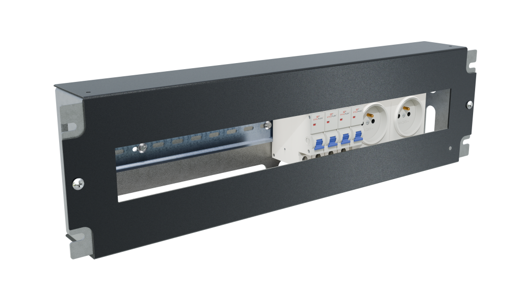 19" Rack Mount Closed Power Distribution Panel