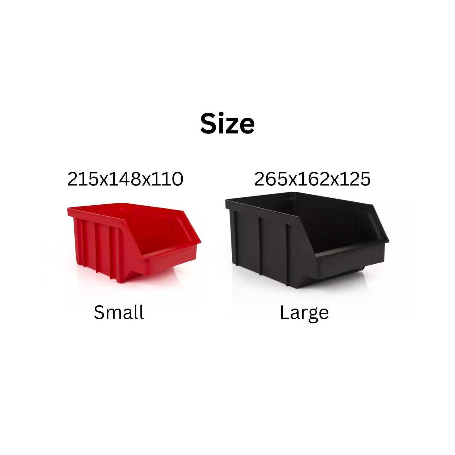 Wall-Mounted Plastic Storage Bins