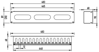 19" Rack Mount Cable Management