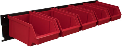 Wall-Mounted Plastic Storage Bins