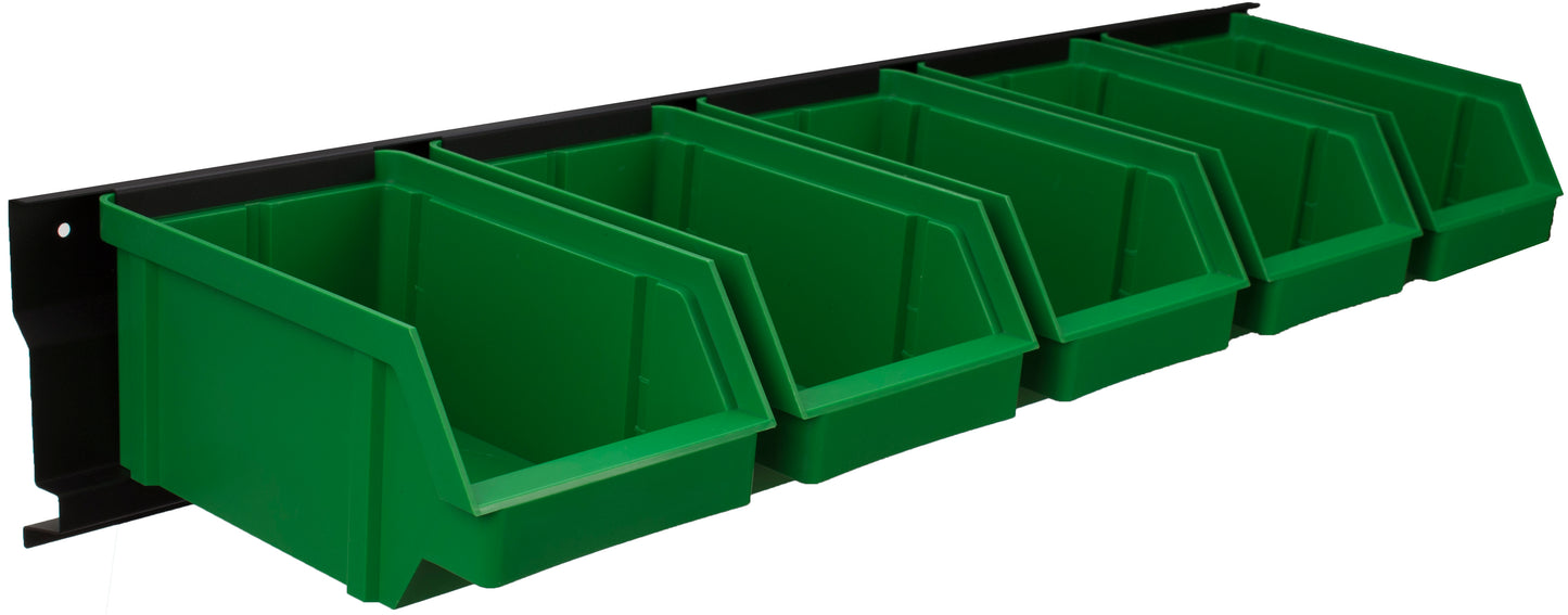 Wall-Mounted Plastic Storage Bins