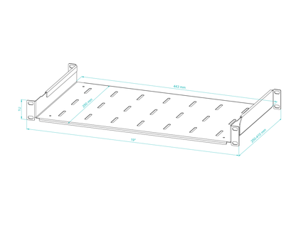19" Adjustable Rack Shelf