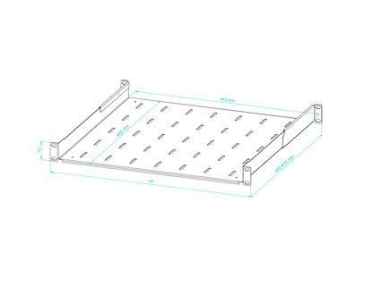 19" Adjustable Rack Shelf