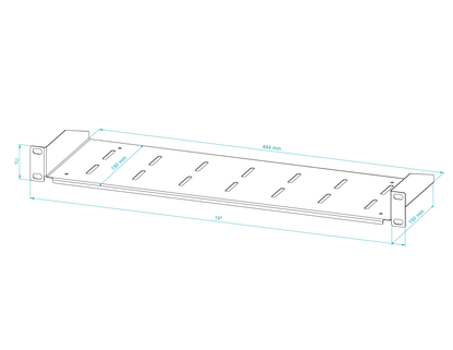 19" Fixed Cantilever Rack Shelves