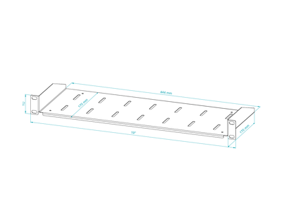 19" Fixed Cantilever Rack Shelves