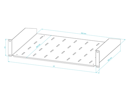 19" Fixed Cantilever Rack Shelves