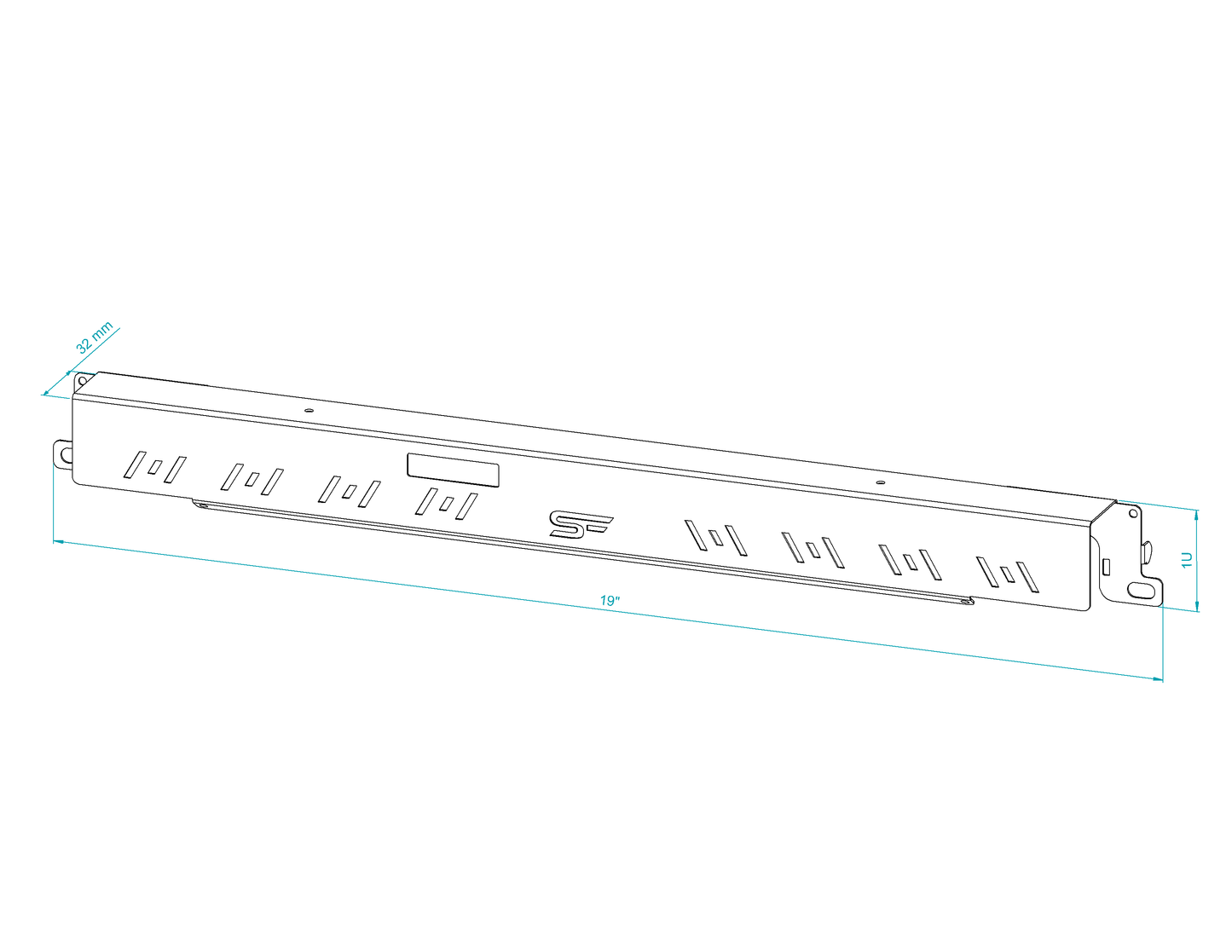 19" RACK mount LED Light Panel 1U