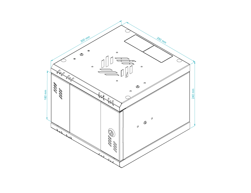 10" Network Rack Cabinet with Glass Door – Standard Series