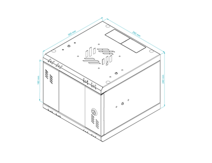 10" Network Rack Cabinet with Glass Door – Standard Series