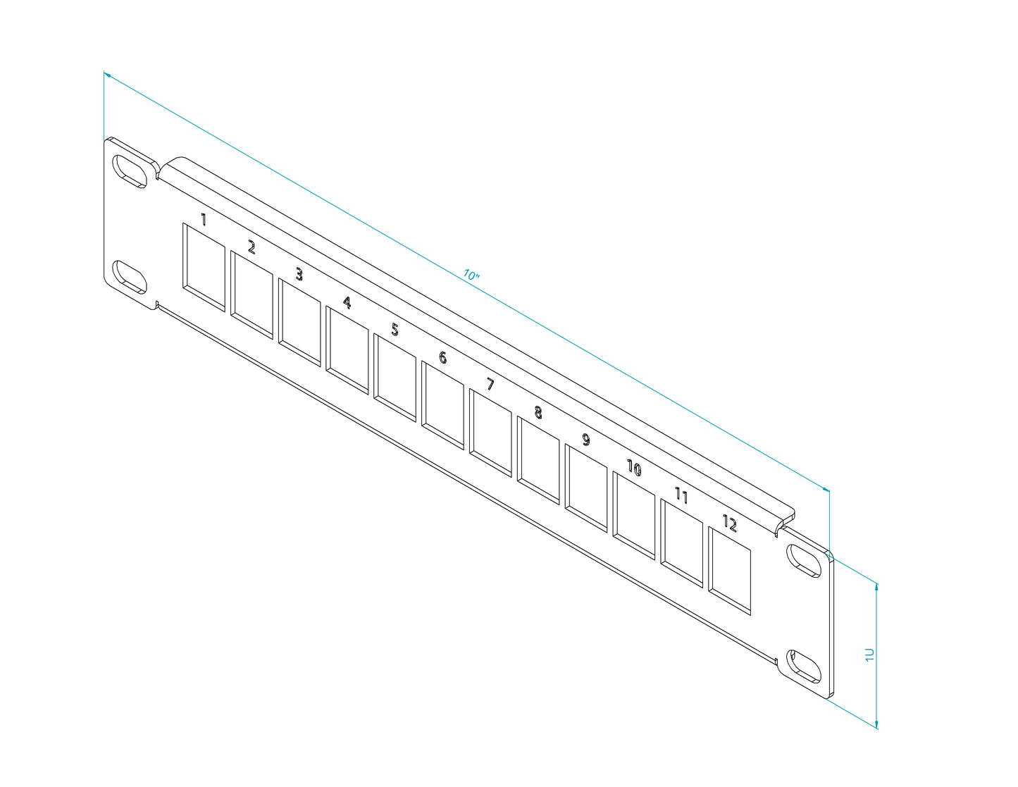 Blank RJ45 Keystone Patch Panel Frame