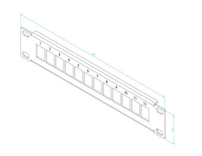 Blank RJ45 Keystone Patch Panel Frame