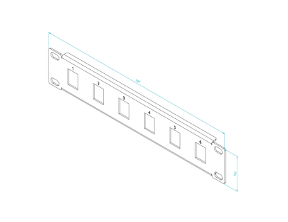 Blank RJ45 Keystone Patch Panel Frame