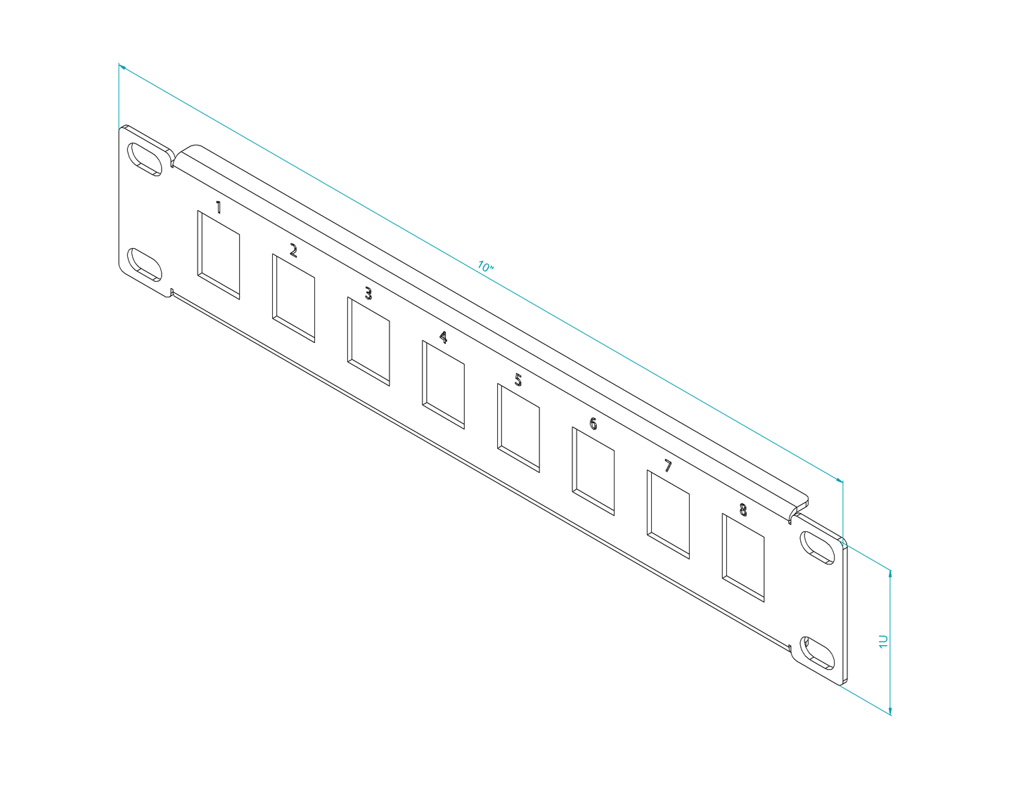 Blank RJ45 Keystone Patch Panel Frame
