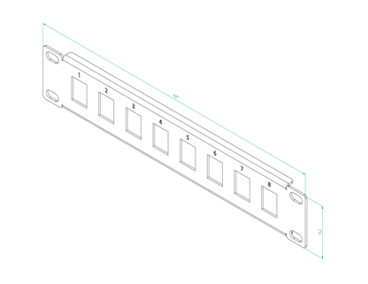 Blank RJ45 Keystone Patch Panel Frame