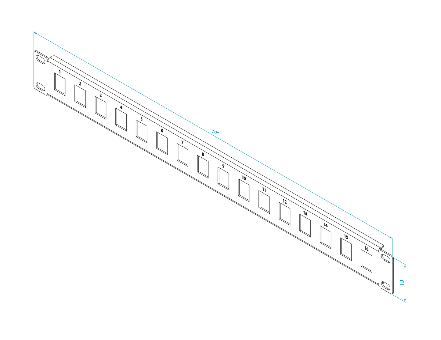 Blank RJ45 Keystone Patch Panel Frame