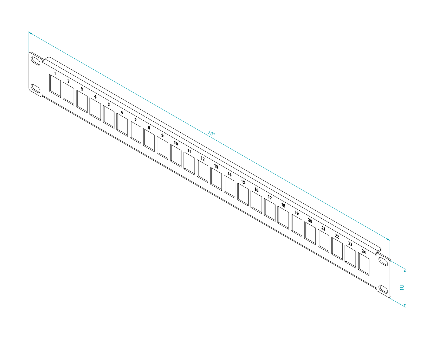 Blank RJ45 Keystone Patch Panel Frame