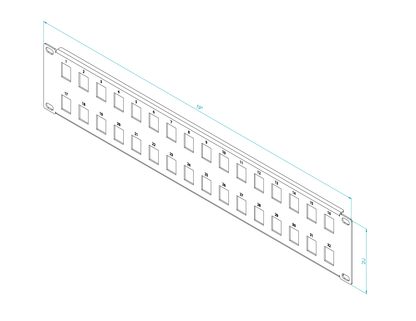 Blank RJ45 Keystone Patch Panel Frame