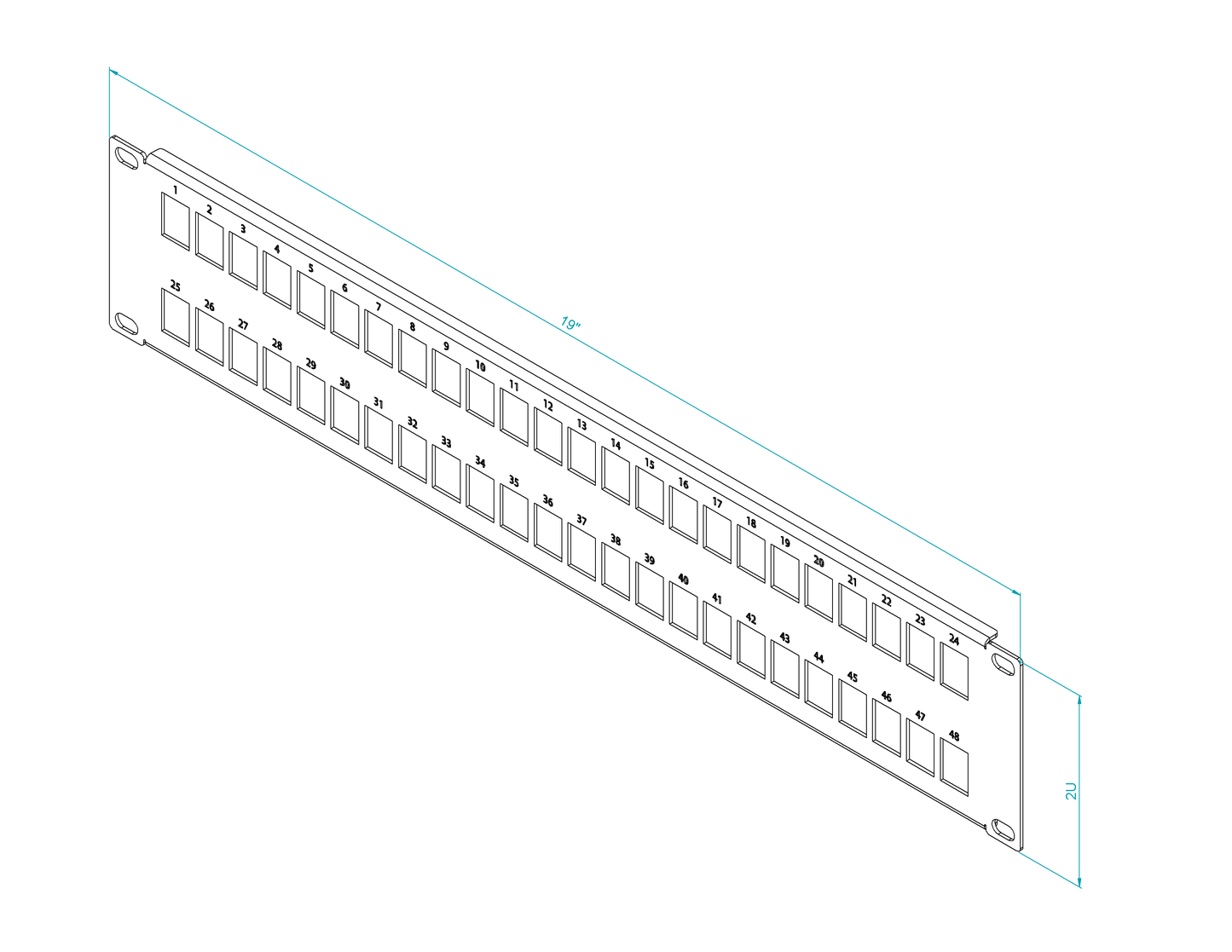 Blank RJ45 Keystone Patch Panel Frame