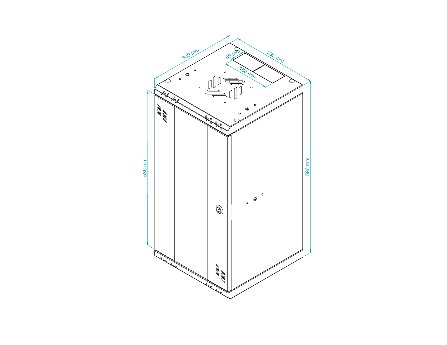 10" Network Rack Cabinet with Glass Door – Standard Series