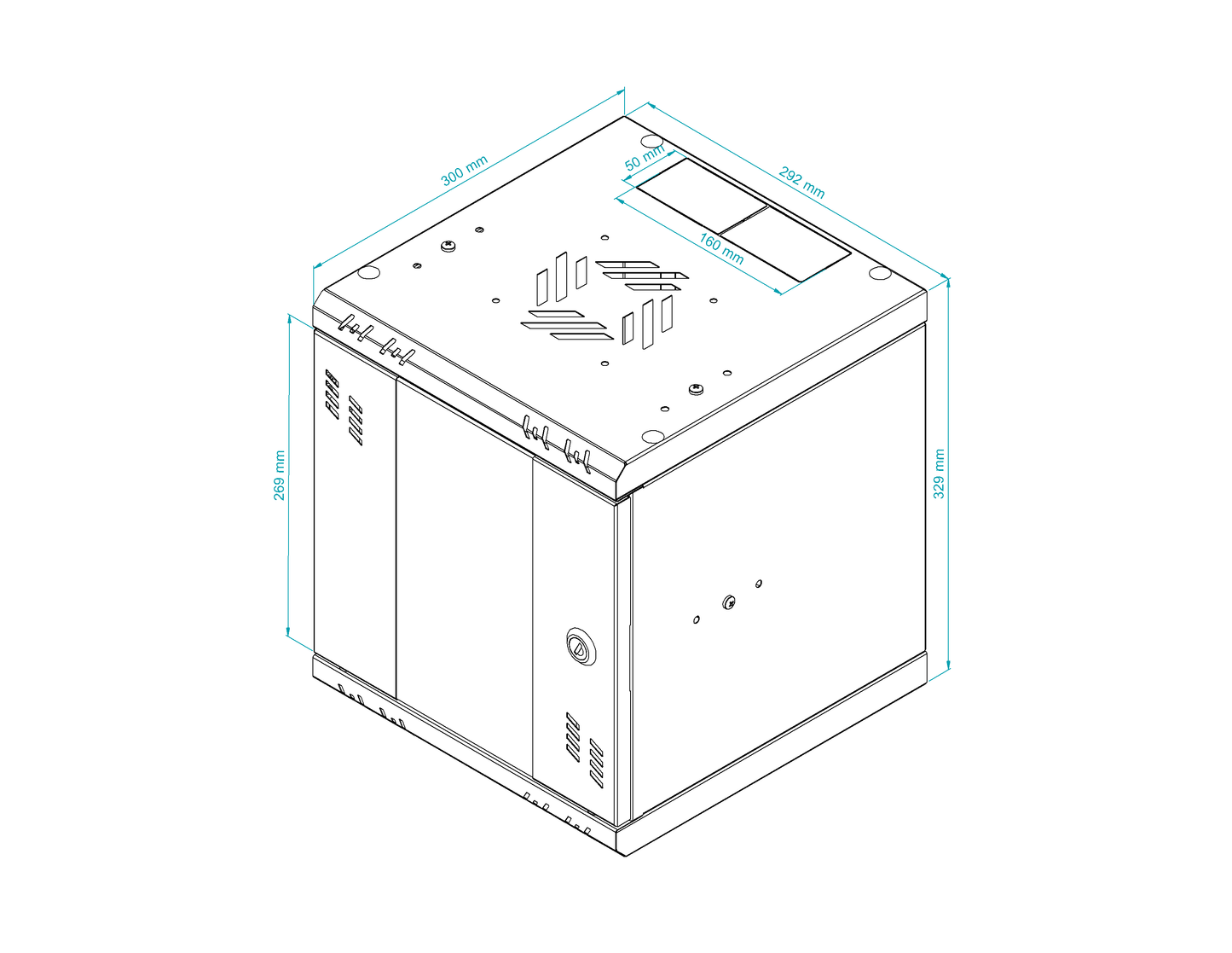 10" Network Rack Cabinet with Glass Door – Standard Series
