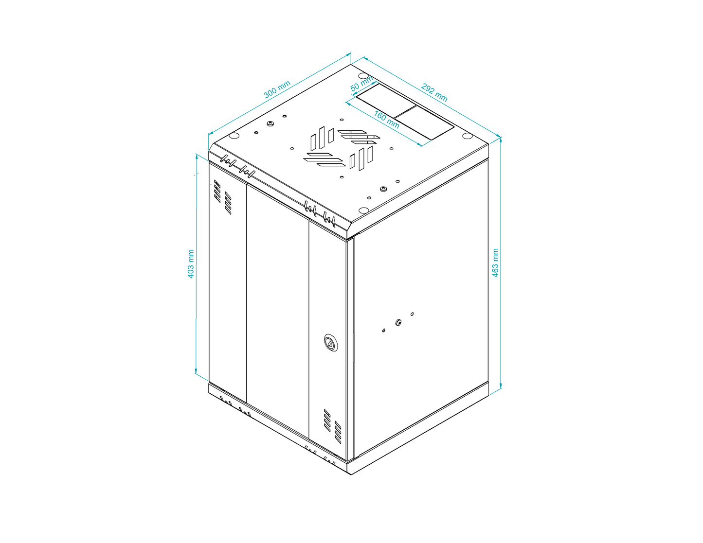 10" Network Rack Cabinet with Glass Door – Standard Series