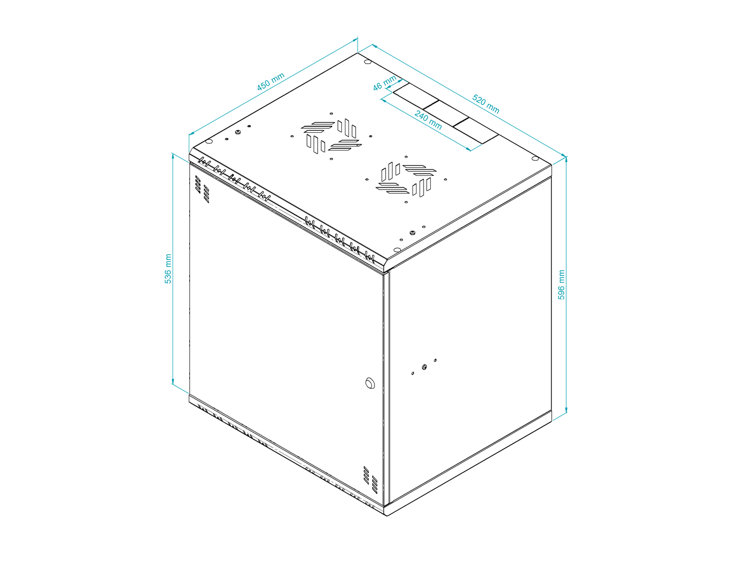 19 inch Rack Cabinets with METAL Door - Standard Series