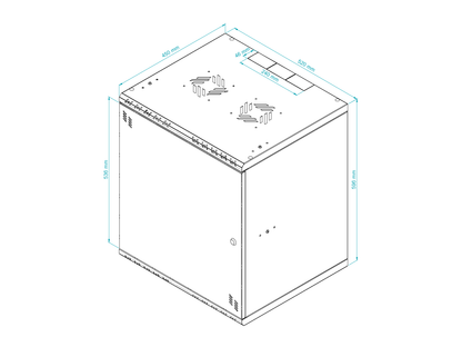 19 inch Rack Cabinets with METAL Door - Standard Series