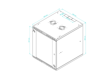 19" Network Rack Cabinet with Glass Door – Standard Series