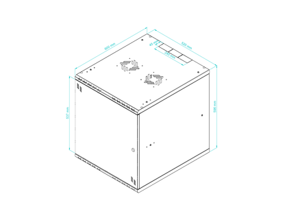 19 inch Rack Cabinets with METAL Door - Standard Series