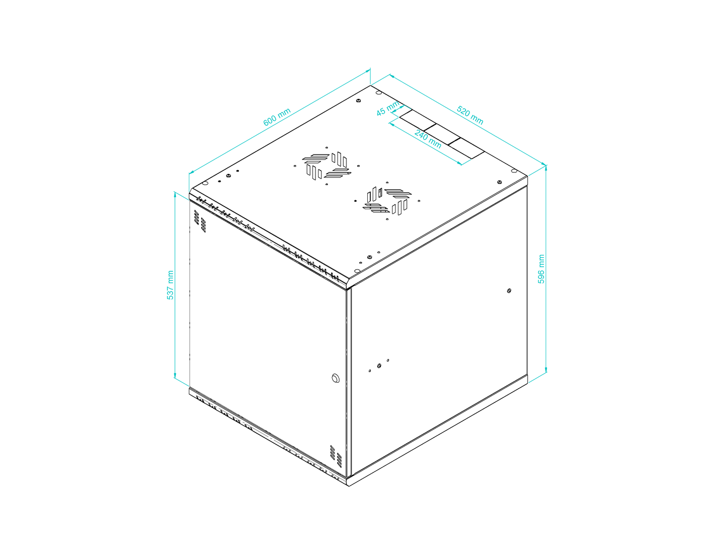 19 inch Rack Cabinets with METAL Door - Standard Series