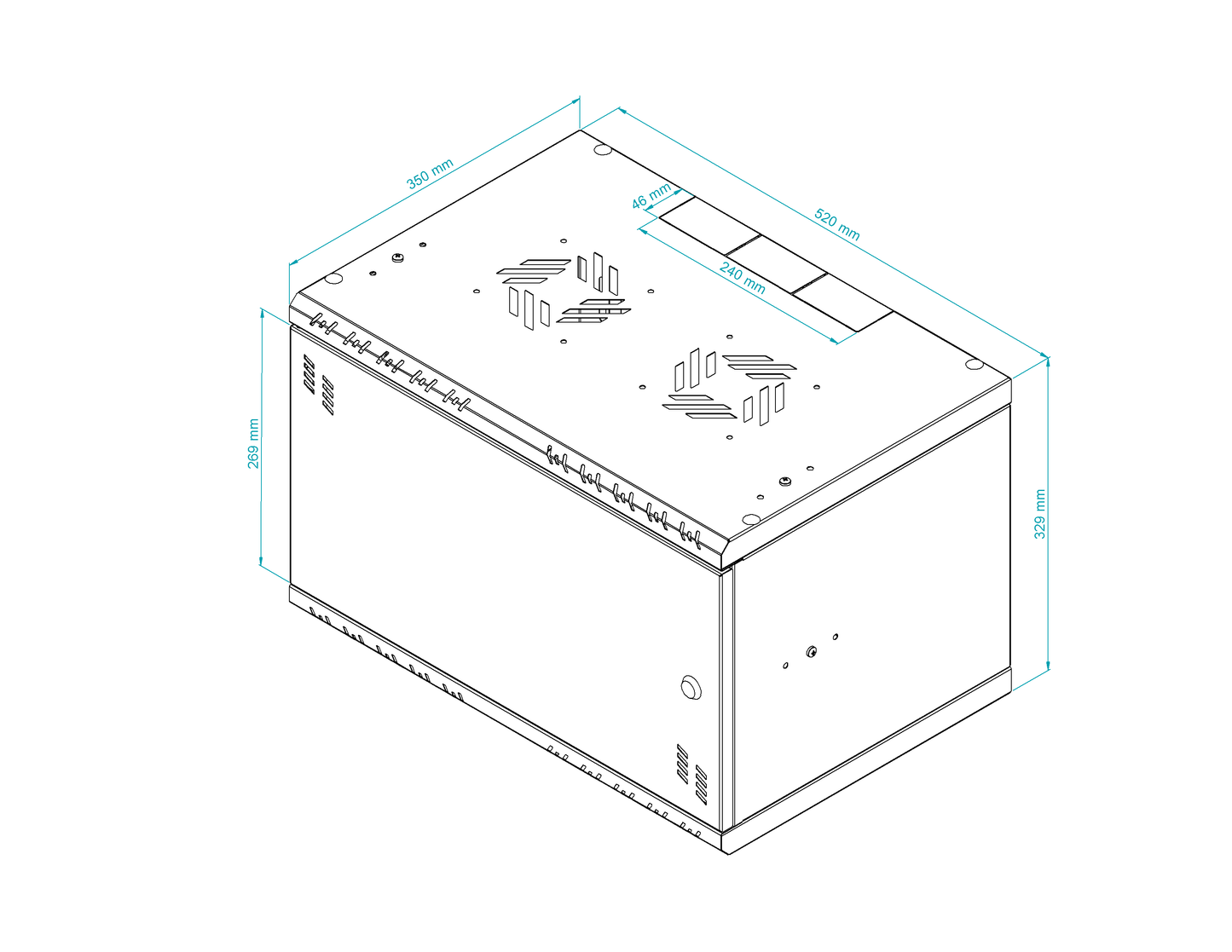 19 inch Rack Cabinets with METAL Door - Standard Series