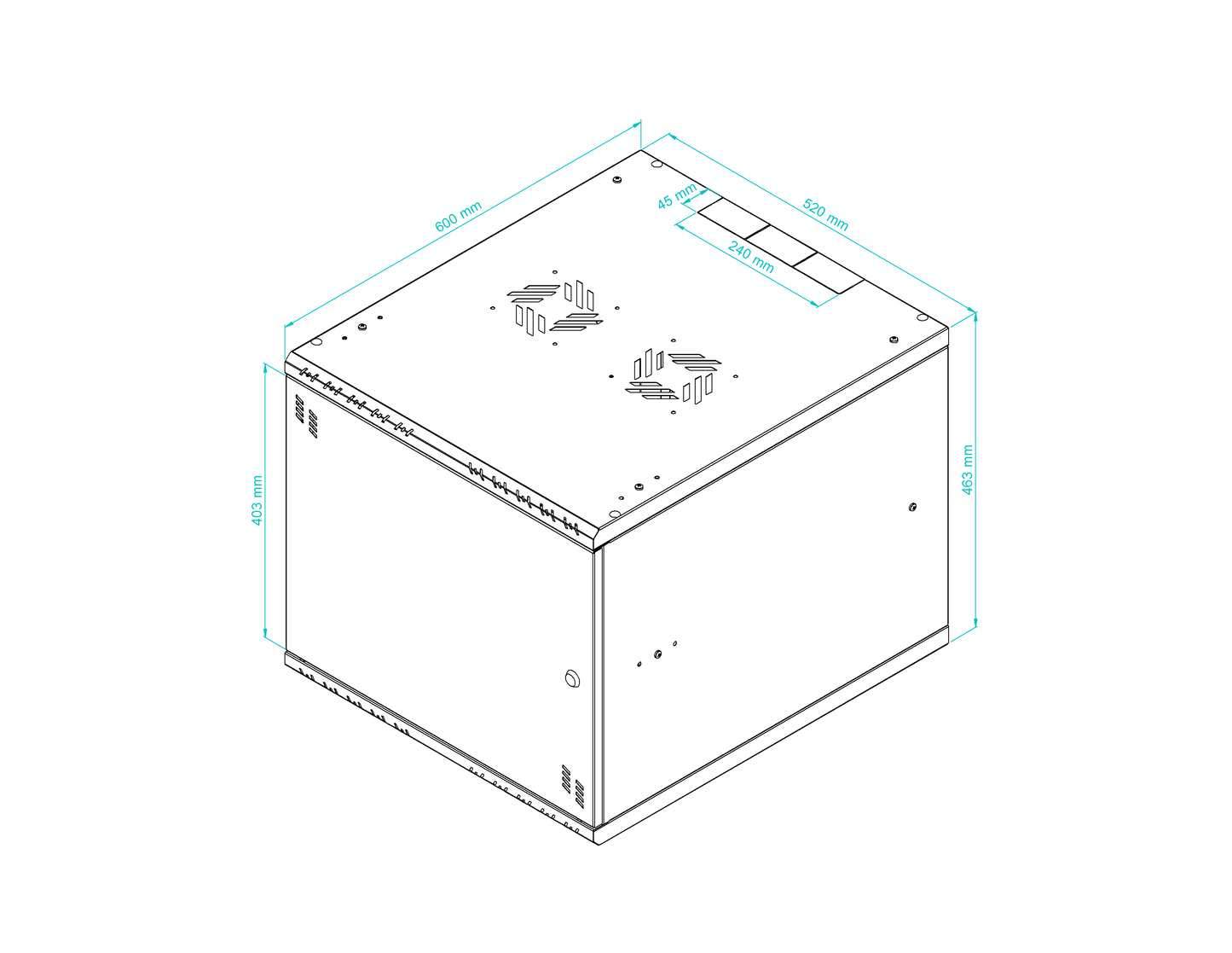 19 inch Rack Cabinets with METAL Door - Standard Series