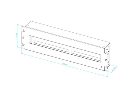 19" Rack Mount Closed Power Distribution Panel